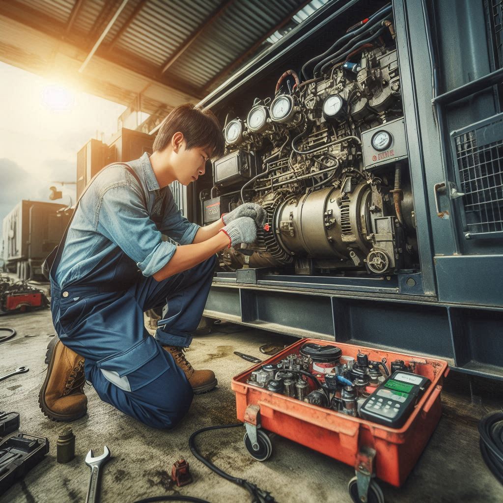 Professional technician providing generator repair services nearby, ensuring quick and efficient solutions for local customers.