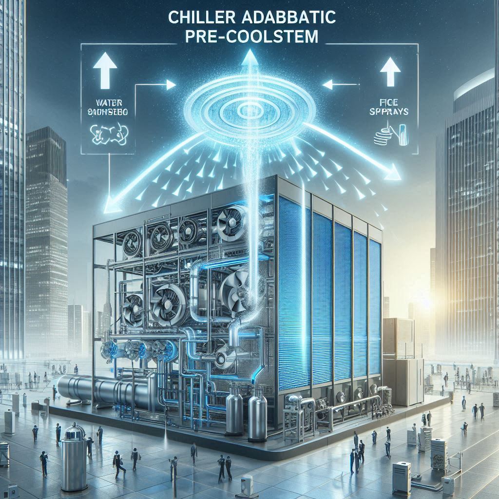 Chiller Pre Cooling Systems in operation, showcasing advanced technology for efficient temperature control and energy savings.